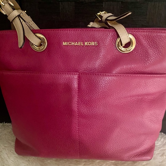 Michael Kors leather berry pink/magenta/fuschia satchel - Picture 3 of 9